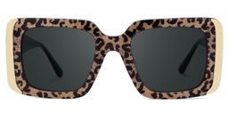 Jesse Rectangle Leopard Glasses0