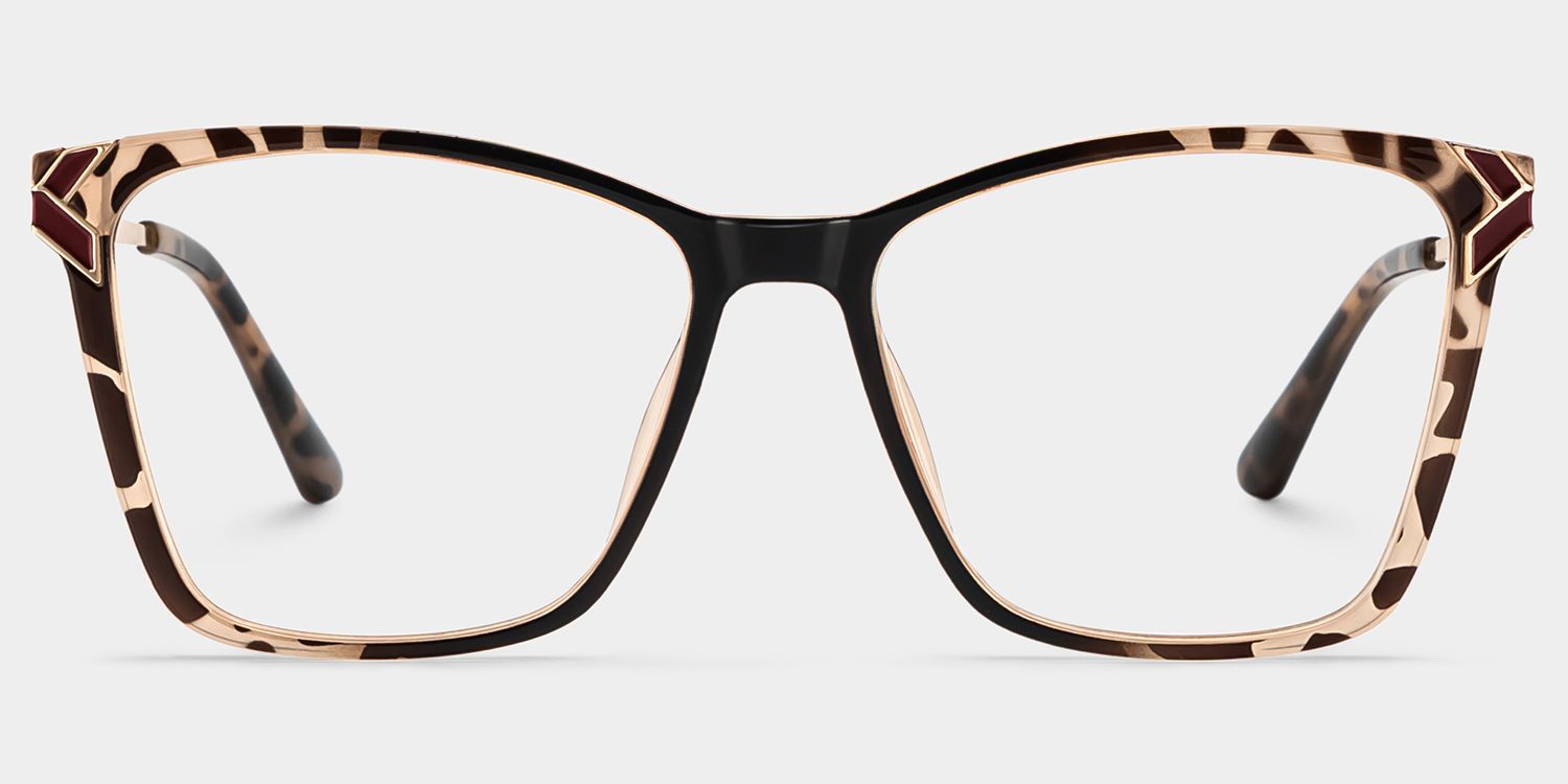 Tricee square Tortoise shell Eyeglass Frames For Women | Zeelool1