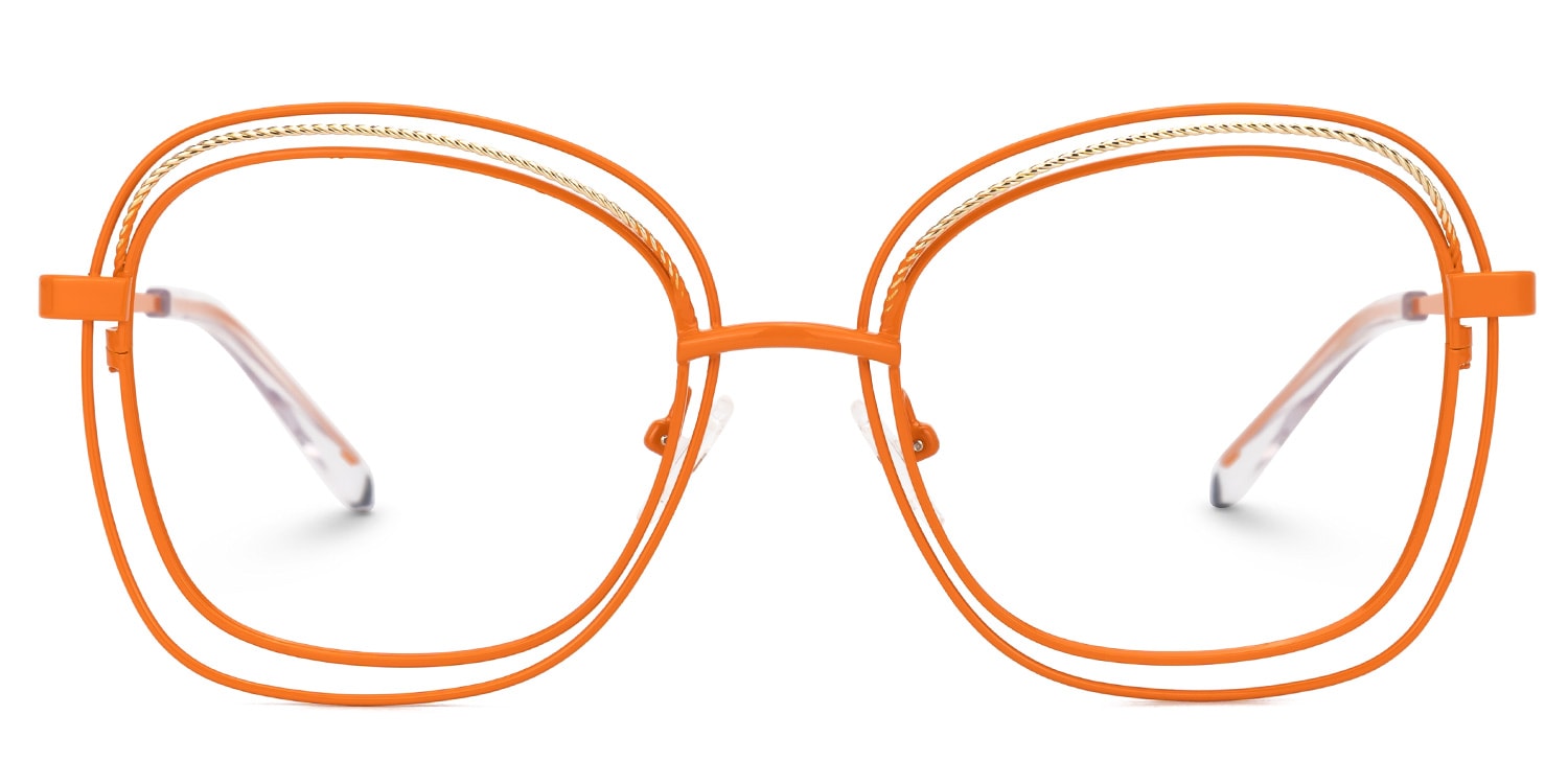 Dilcia Square Orange Glasses0