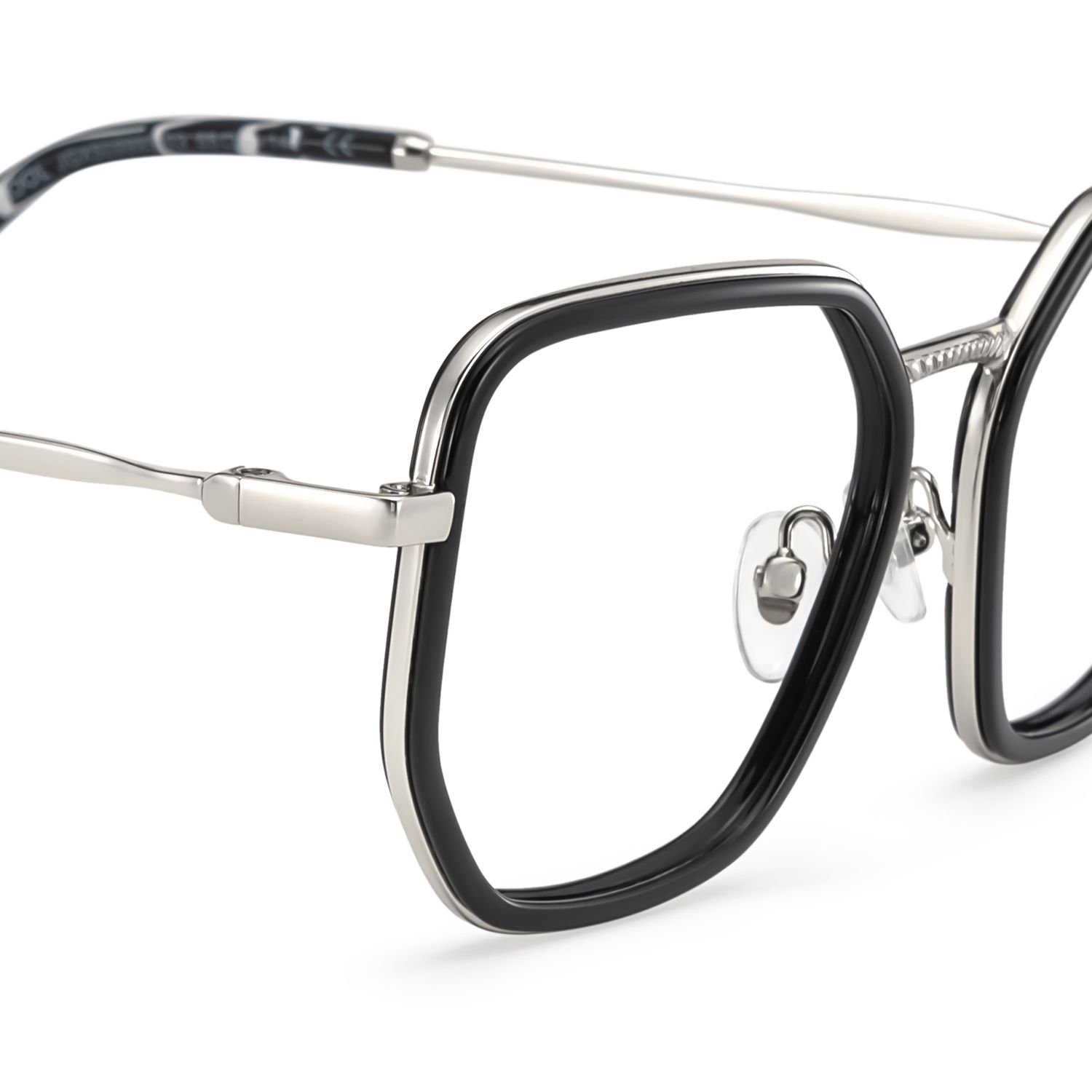 Levi Eyeglasses in Geometric Black Frame | Zeelool5