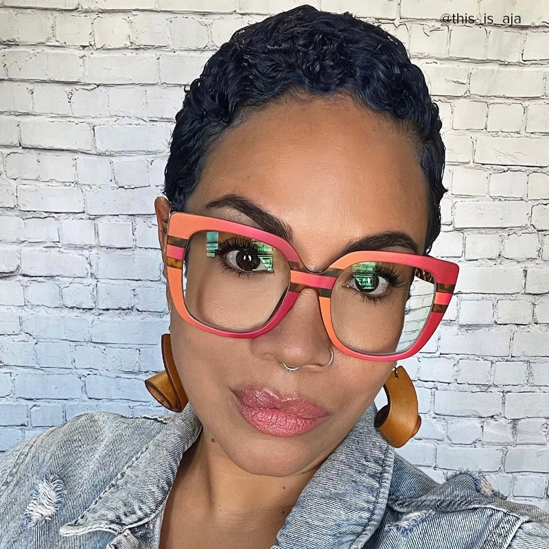 Brenda Square Red Glasses | Zeelool Glasses