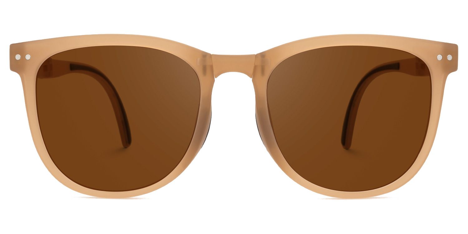 Lindzy Square Style Beige Frame Sunglasses | ZEELOOL0