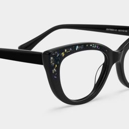Elora  Cat-eye Black Glasses5