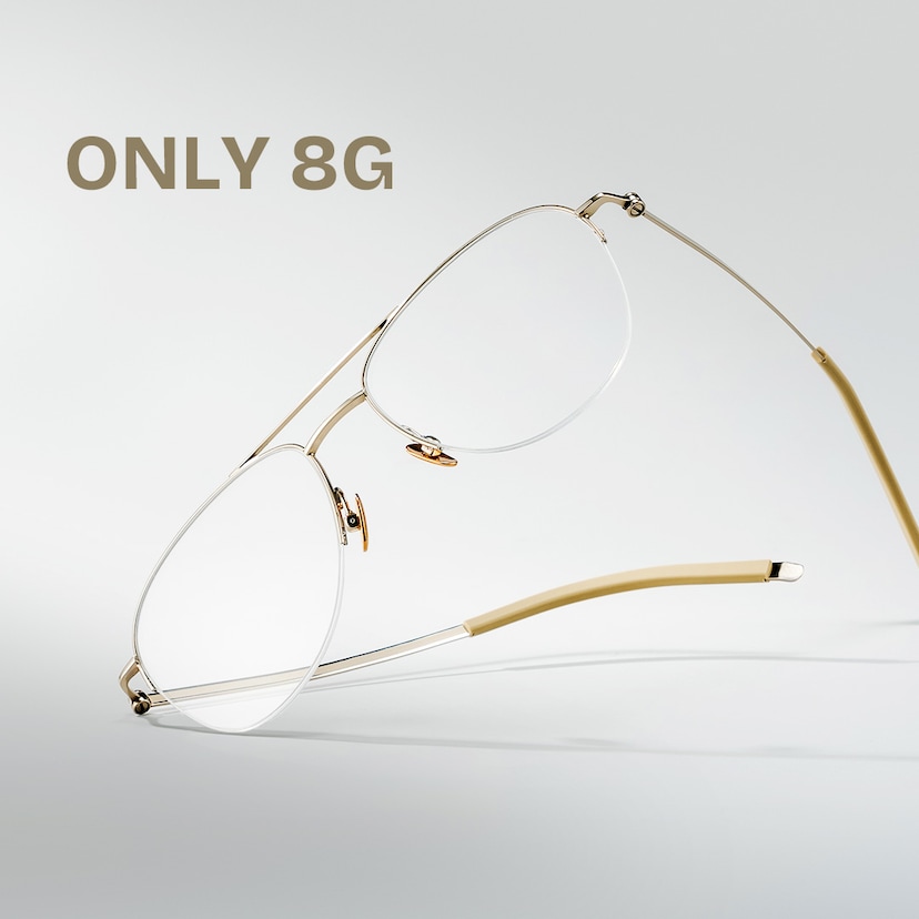 Grayson Aviator Light Gold Glasses