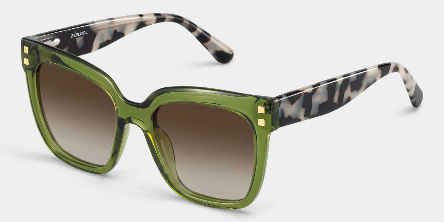 Minguela green square frame glasses Online | ZEELOOL2