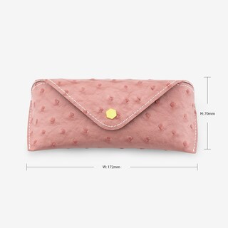 Ostrich Pattern Pink Eyeglasses Bag3