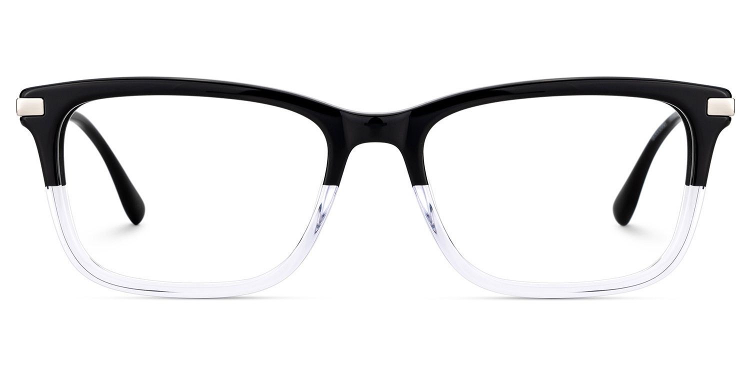 Zane Rectangle Black-crystle Color Frame Glasses for Men | Zeelool1