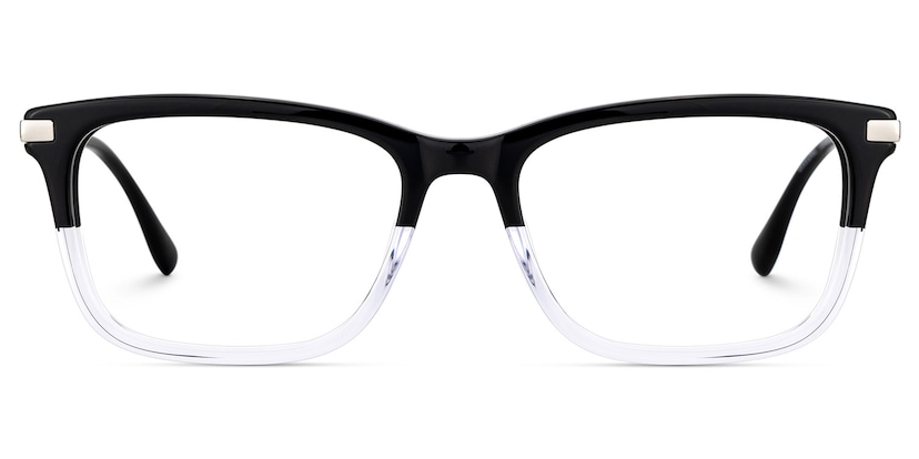 Zane Rectangle Black Crystal Glasses