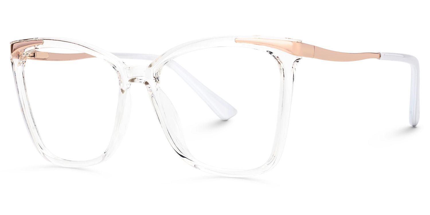 Greer Butterfly Clear Clear Glasses with Gold Arms1