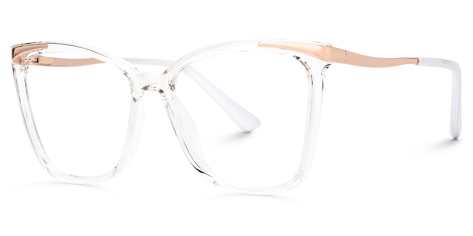 Greer Butterfly Crystal Clear Glasses with Gold Arms1