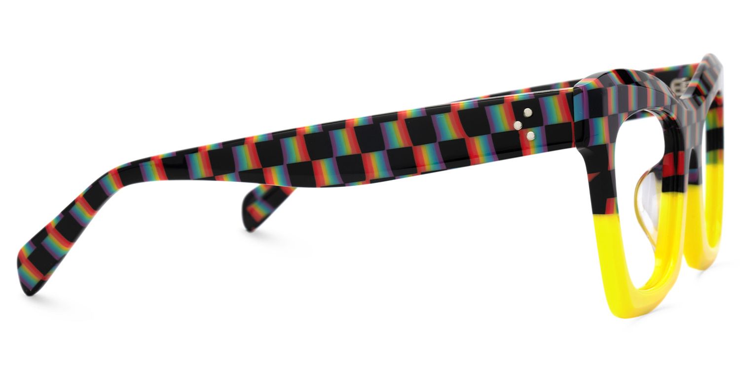 New Arrival Checkered and Yellow Color for Benitez Glasses | Zeelool2
