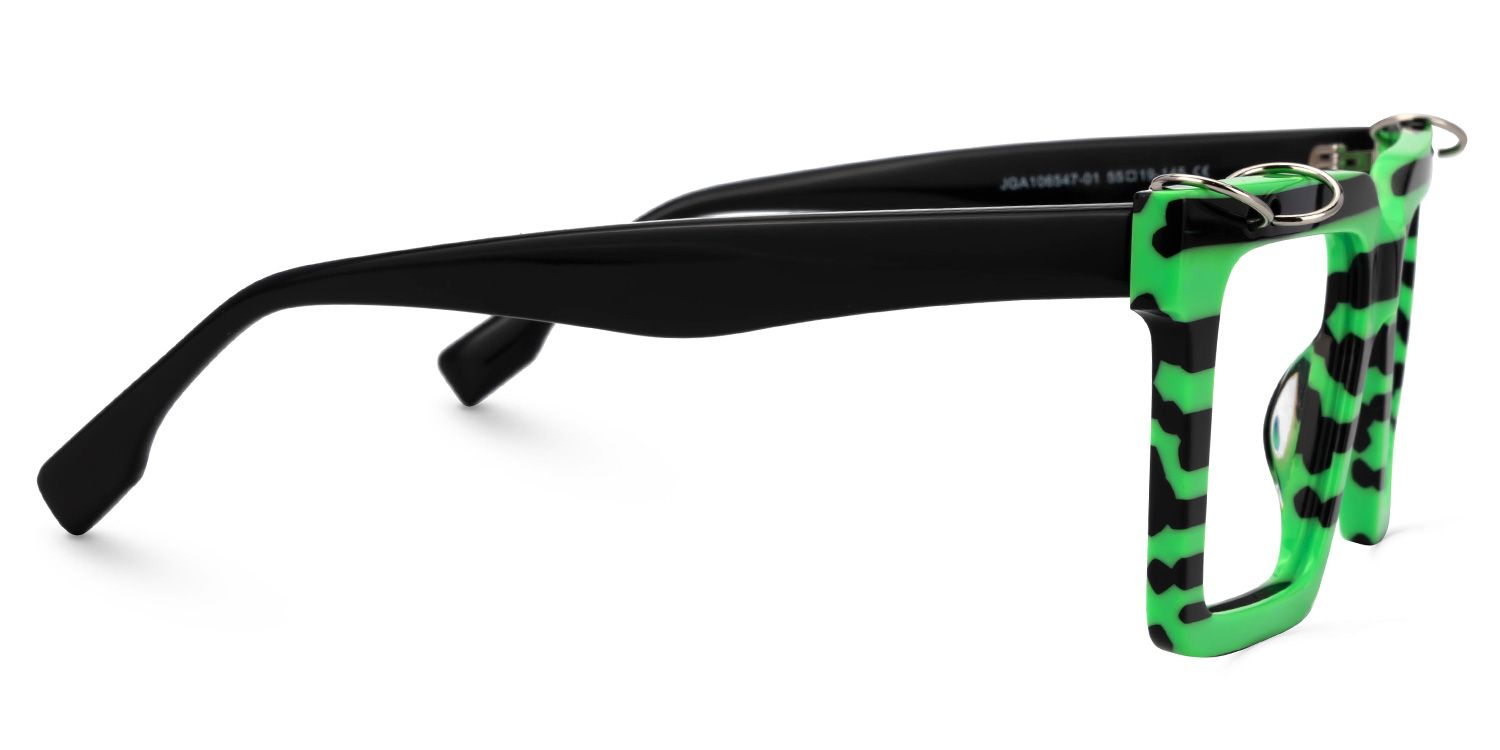 Dupree Green-Black Square Eyeglasses and Glasses Frame2