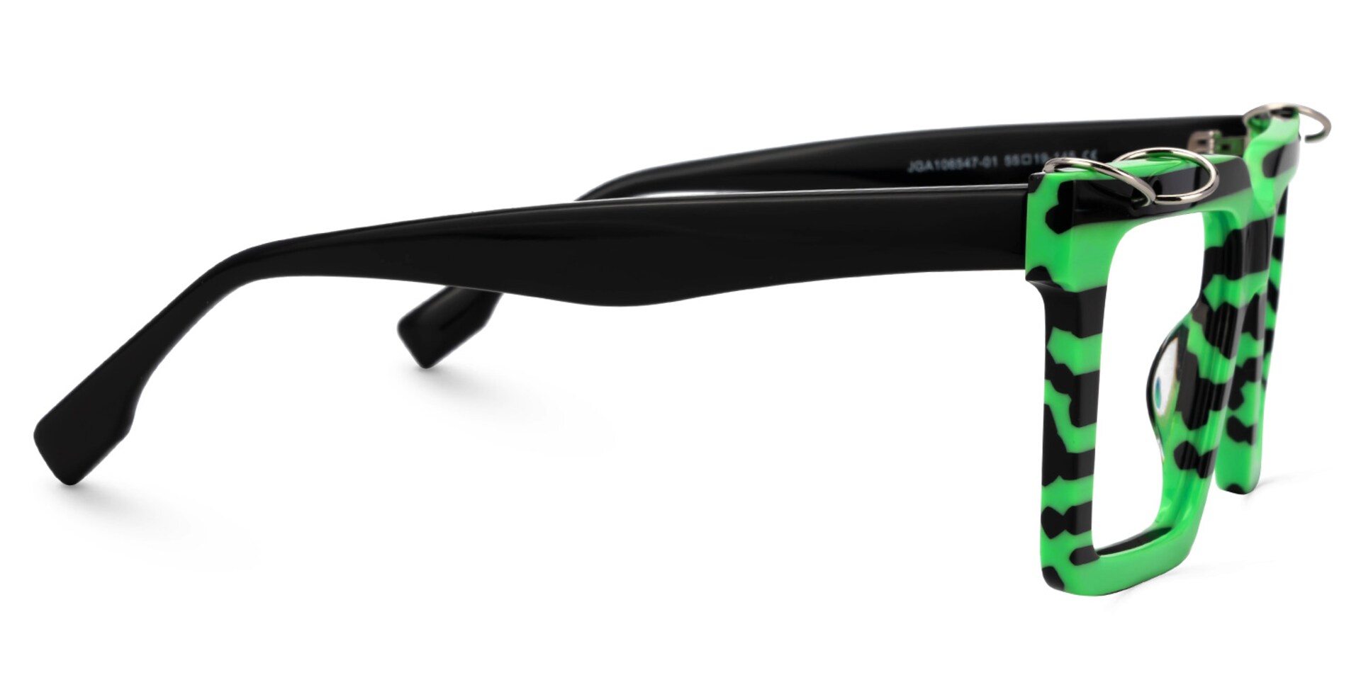 Dupree Green-Black Square Eyeglasses and Glasses Frame2