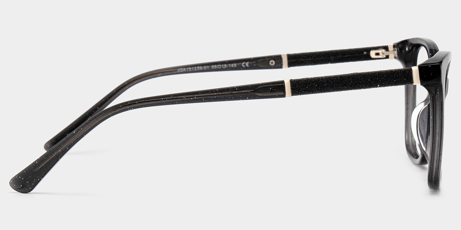 Finnian Square Black Glitter Glasses Frames for Women | ZEELOOL4