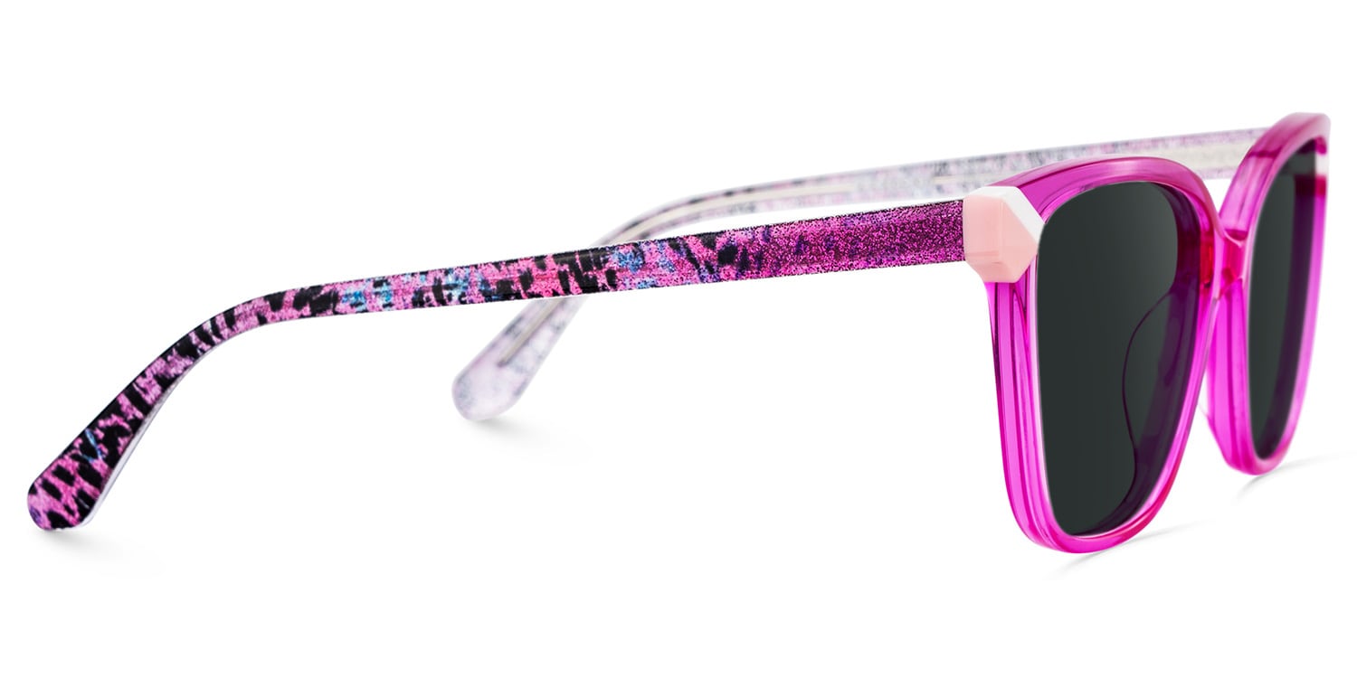 Nolan Square Neon Pink Glasses4