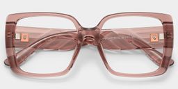 Maya Clear Brown Square Glasses1