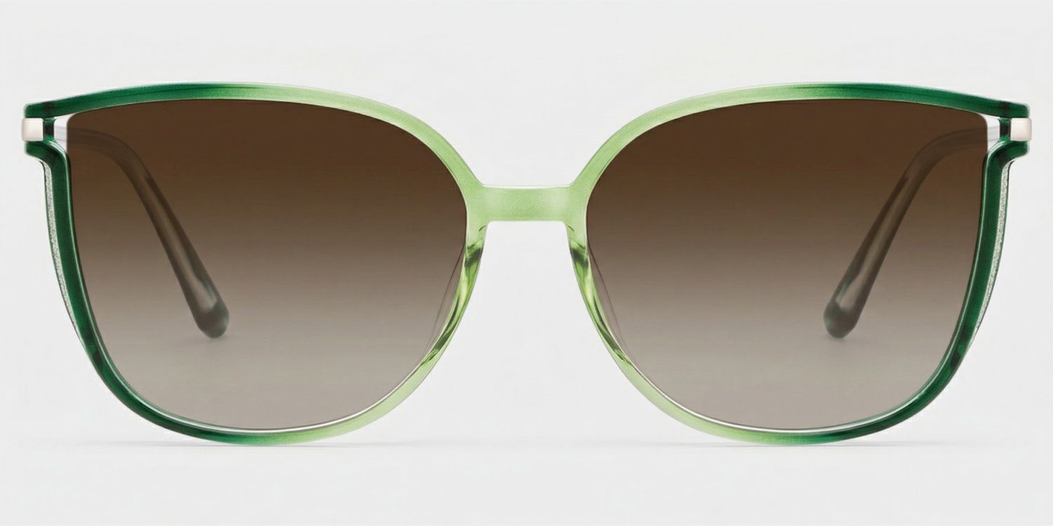 Rodz Tr90 Green Square Frame Sunglasses | ZEELOOL0