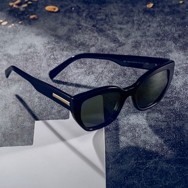 ZEELOOL Zia Black Cat-Eye Sunglasses