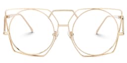 Ybarra Geometric Gold Glasses0