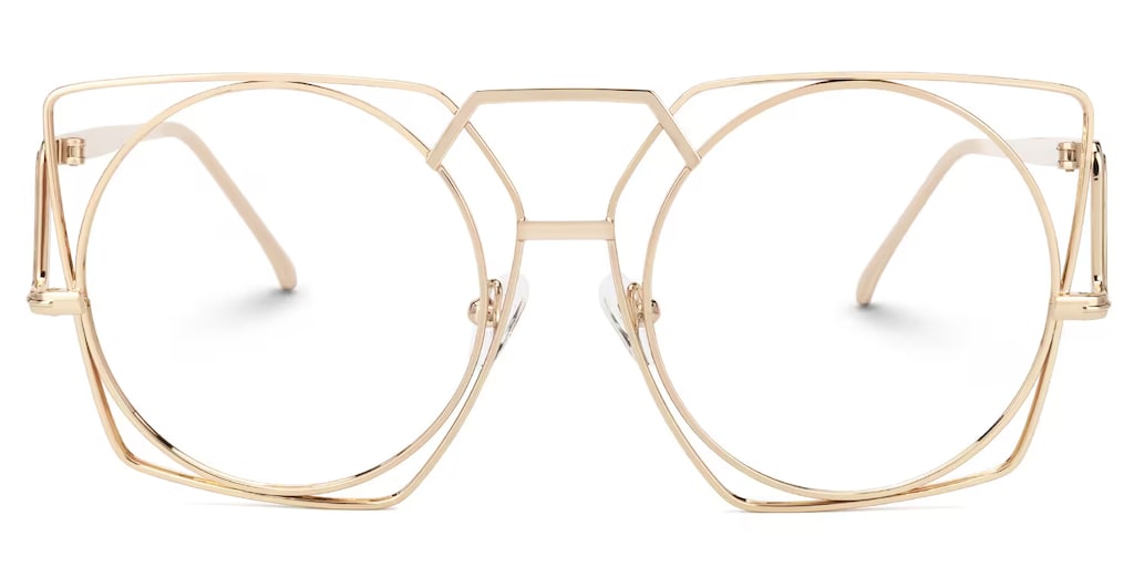 Ybarra Geometric Gold Glasses