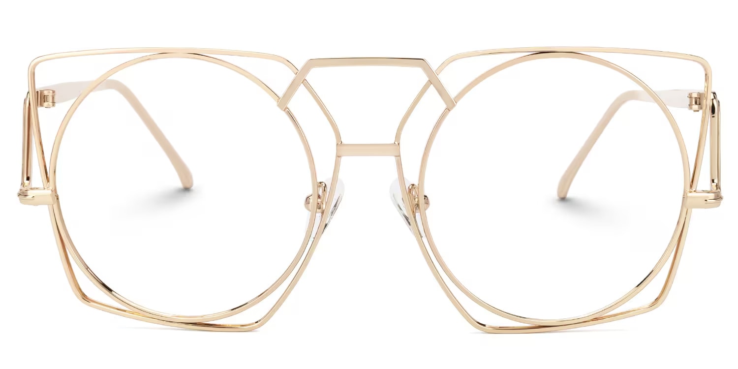 Ybarra Geometric Gold Glasses