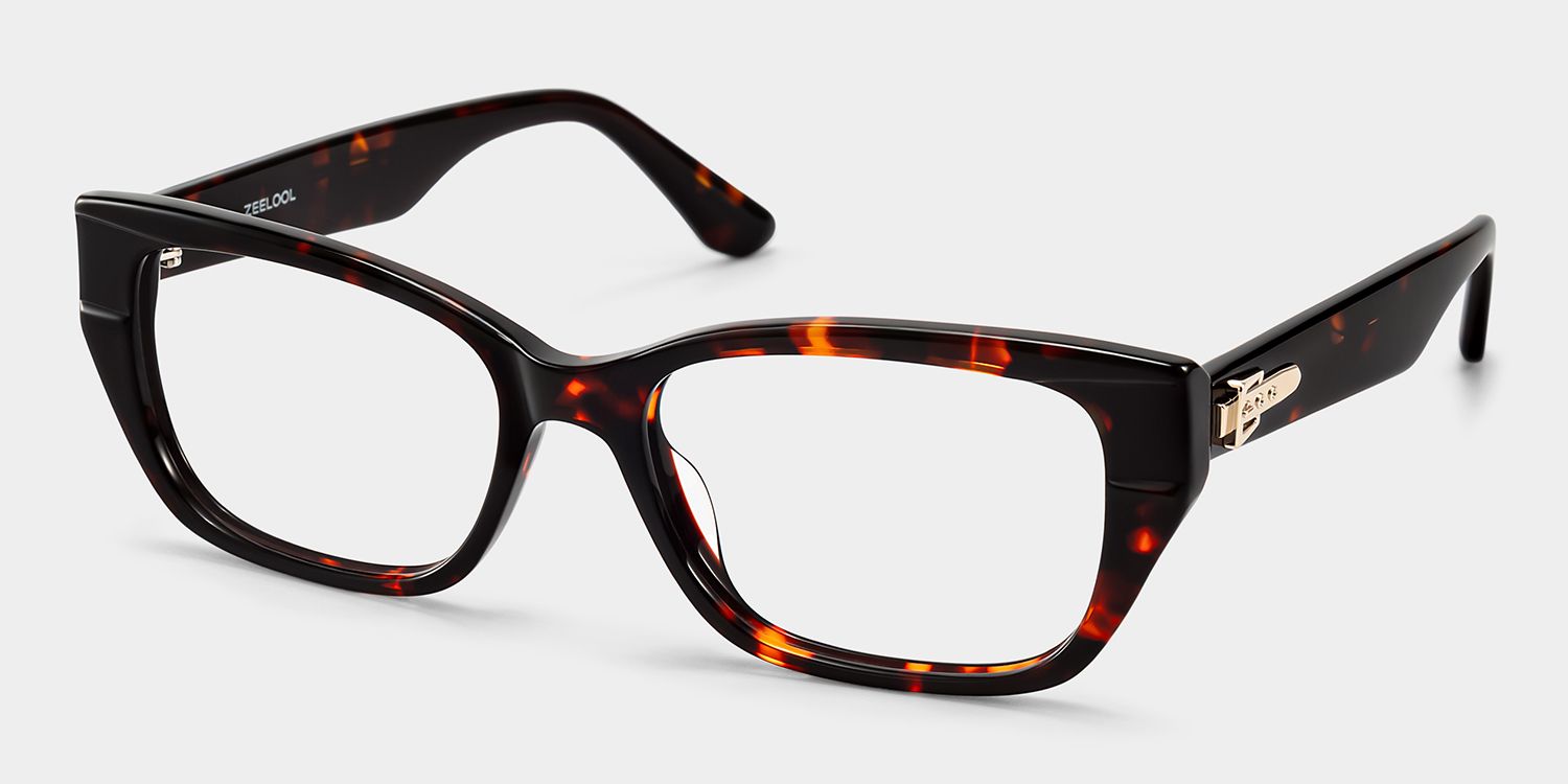 Bowie Tortoise Rectangle Glasses | ZEELOOL3
