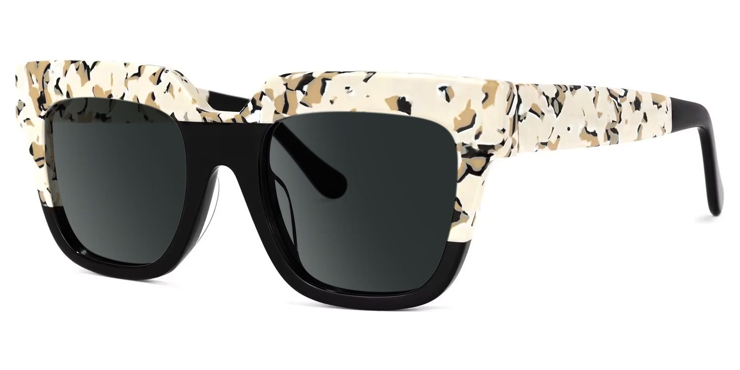 Carolann Square Black Frame Sunglasses | Zeelool Optical1