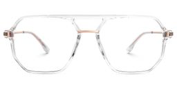 Lizbeth Aviator Clear Glasses0