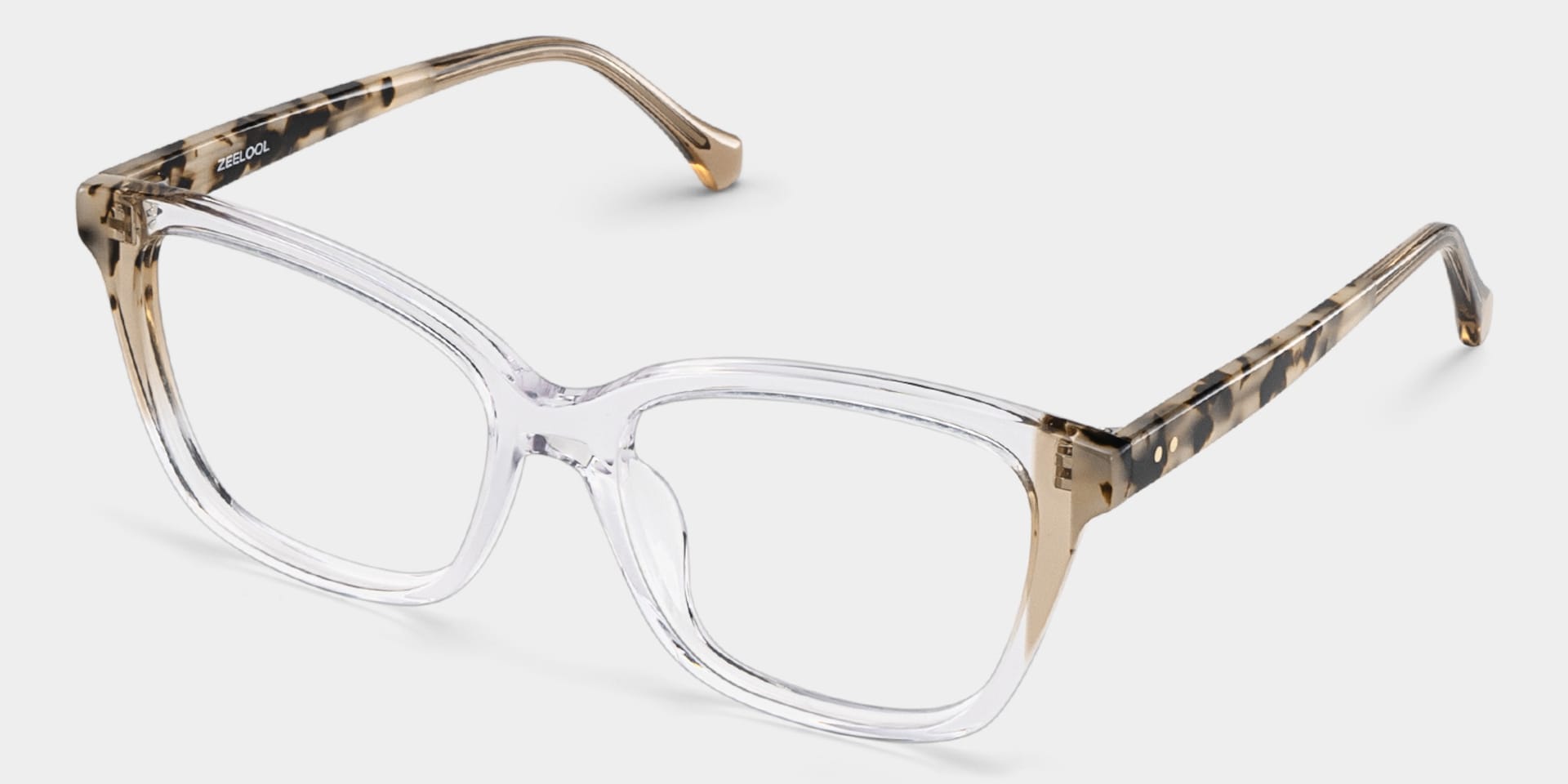 Lena Square Crystal Frame Eyeglasses for Woman| ZEELOOL3