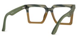 Pierre Square Green Brown Glasses5