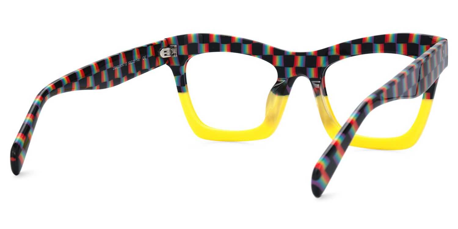 New Arrival Checkered and Yellow Color for Benitez Glasses | Zeelool3