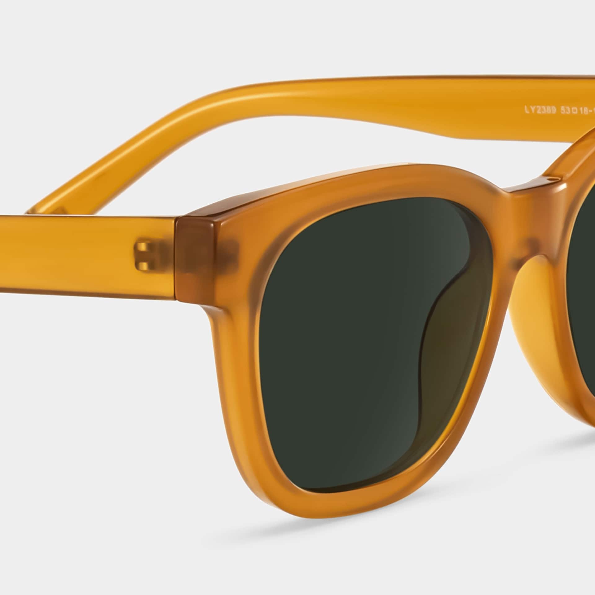 Azul champagne Frame Polarized Sunglasses with square Style Online | ZEELOOL5