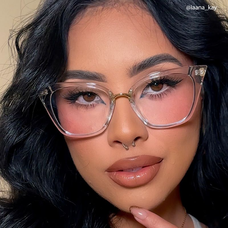 Chandrikar Cat Eye Clear Frame Glasses | ZEELOOL Canada7