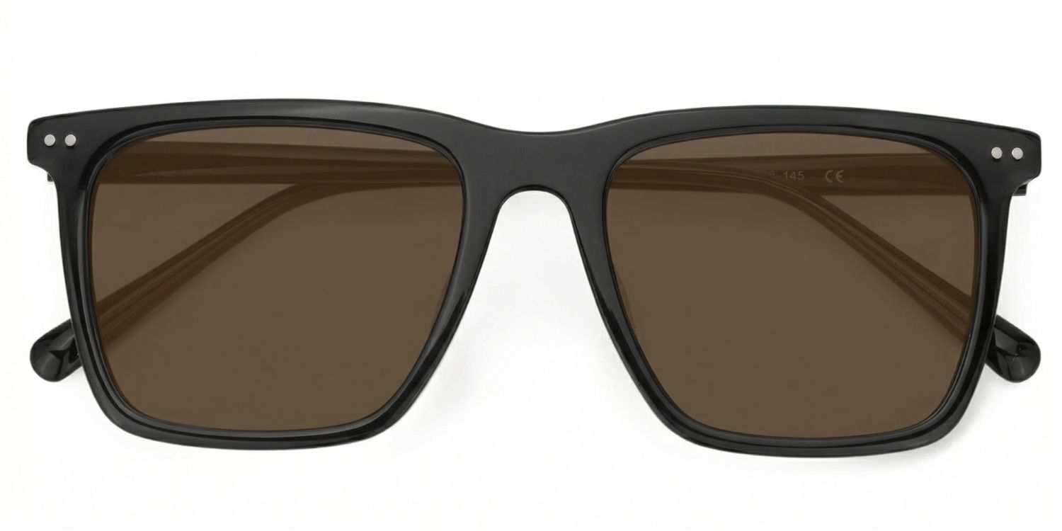 Frantz Square Black Sunglasses for Women & Men | ZEELOOL1