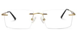 Cetina Rectangle Gold Glasses0