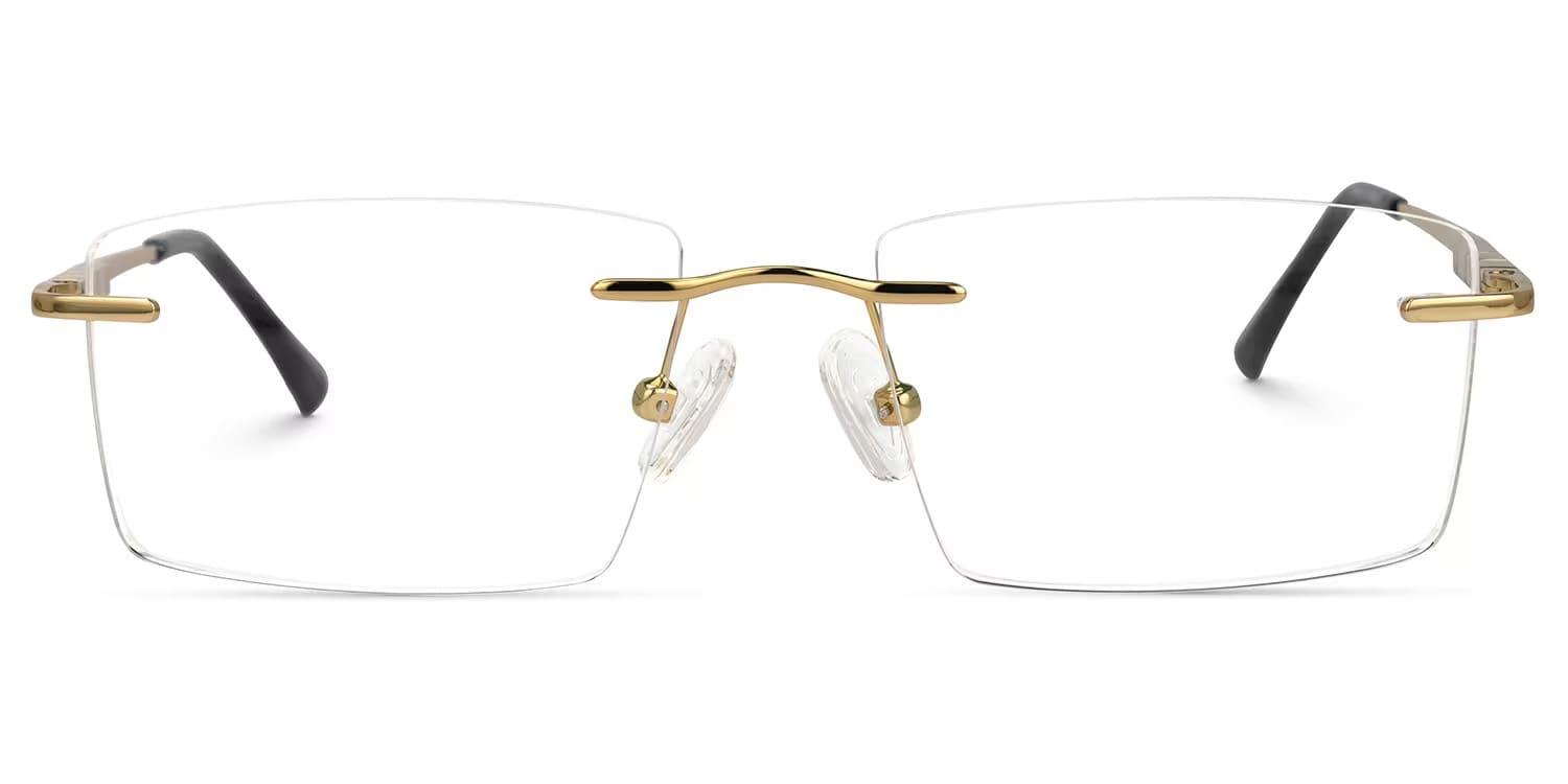 Cetina Rectangle Gold Glasses