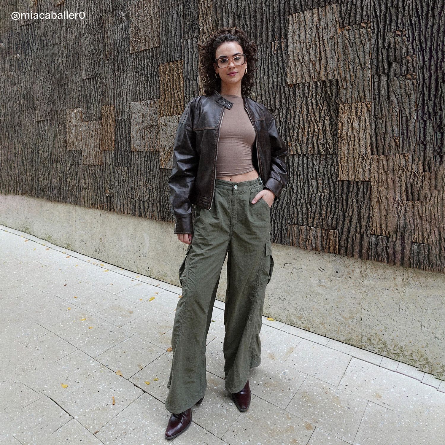 Leona Rectangle Brown Omber Glasses with Glittering Powder | ZEELOOL8