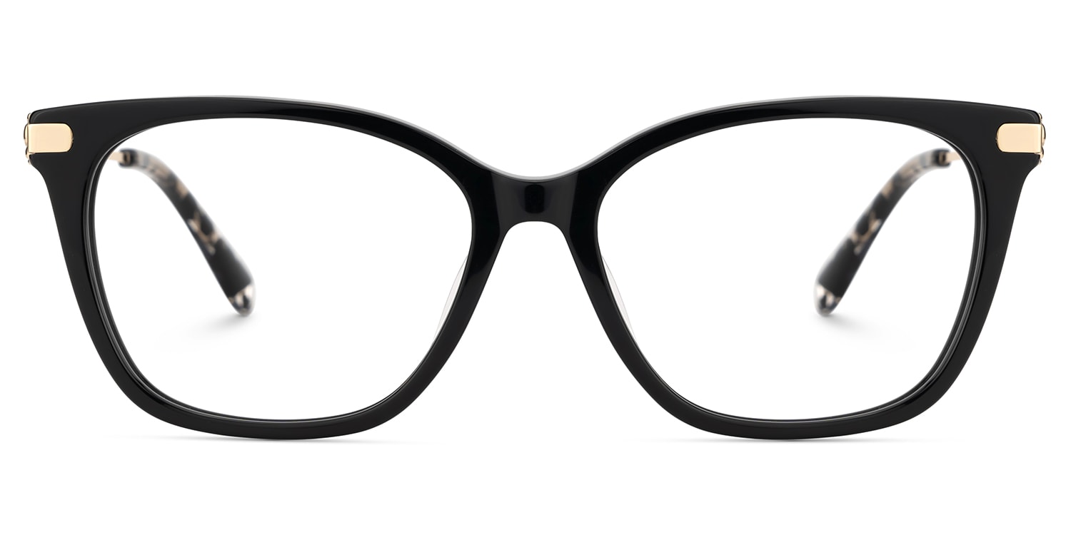 Suzy Rectangle Black Glasses