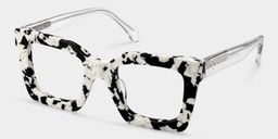 Megan Cow print Square Glasses3