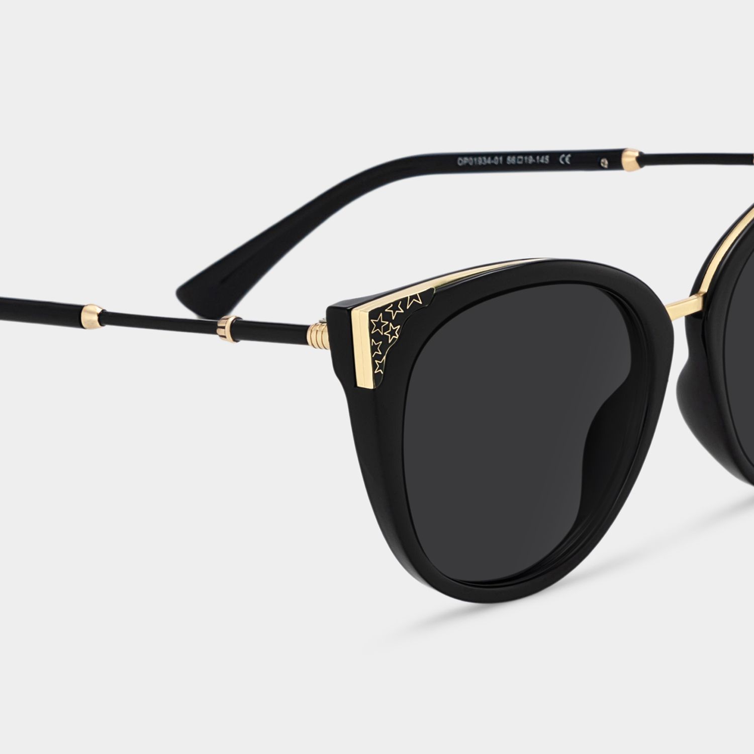 【dalu 】 Dalton Cat Eye Black Prescription Sunglasses | ZEELOOL