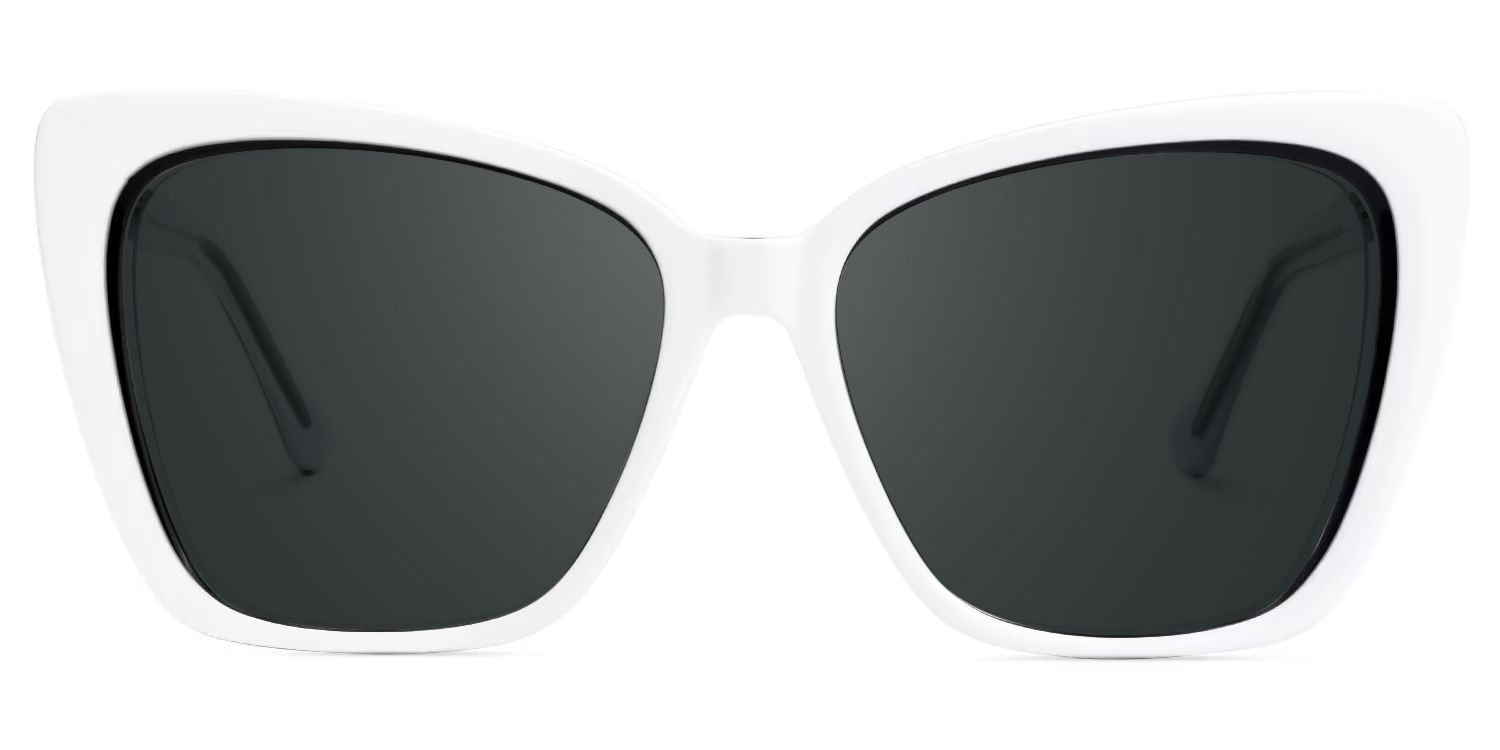 New White-Black Color for Shanell Acetate Sunglasses | Zeelool Optical0