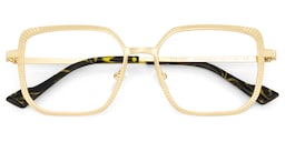 Maverick Square Gold Glasses2