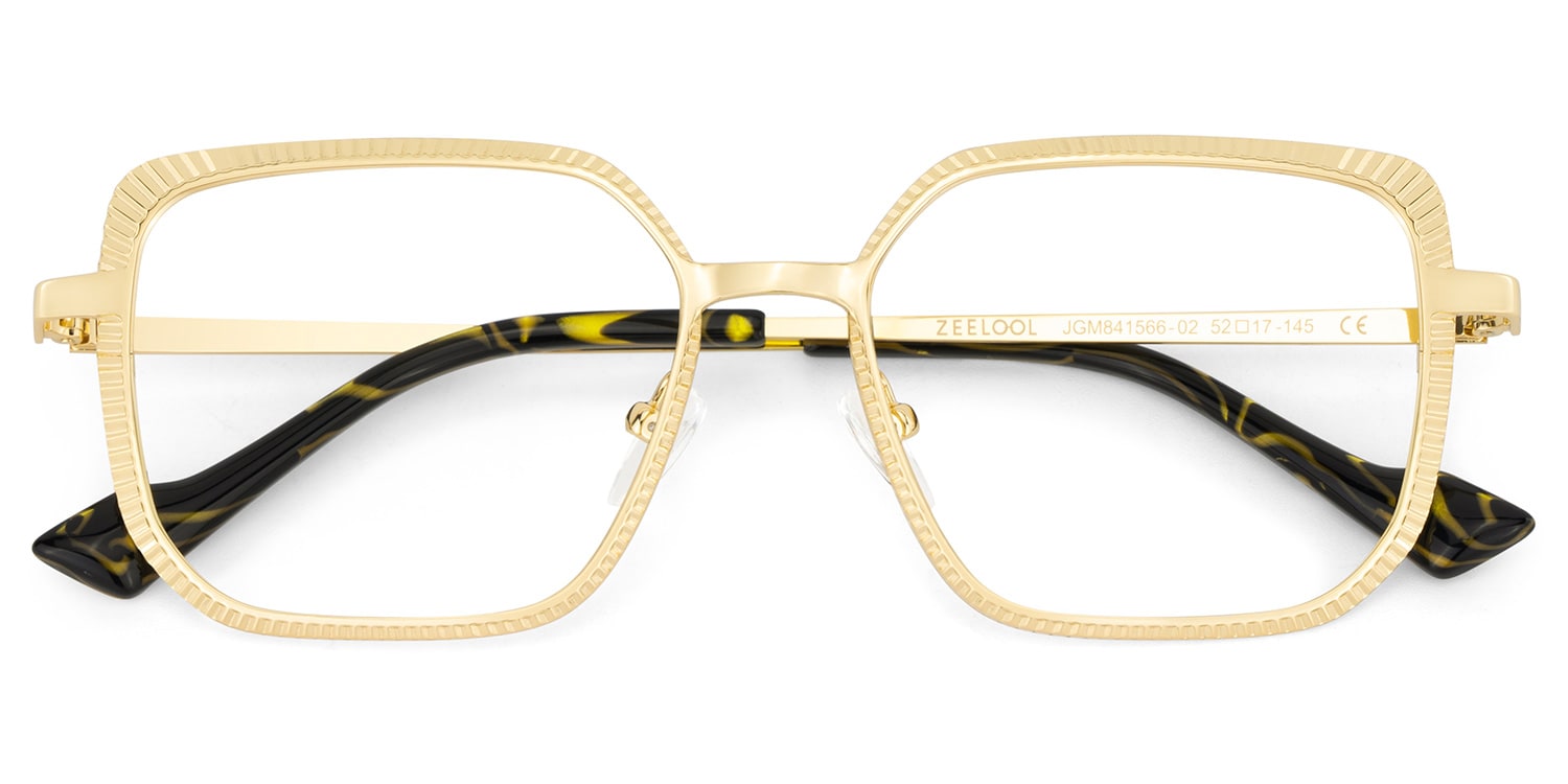 Maverick Square Gold Glasses2