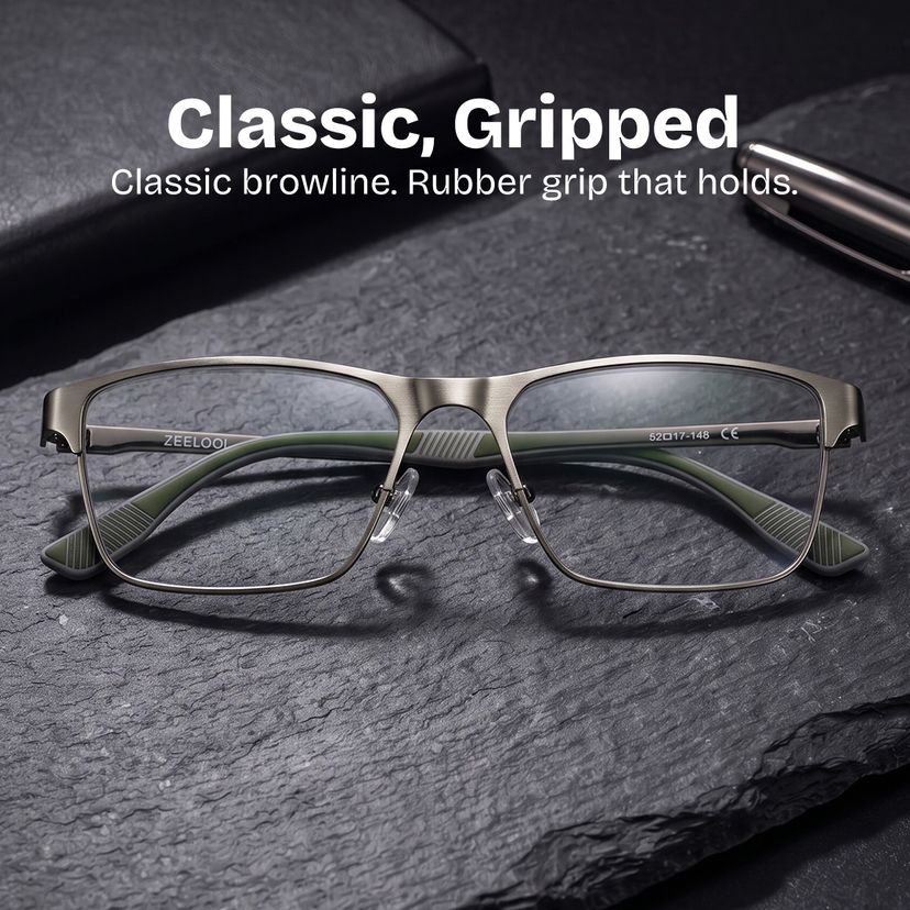 Kellen Silver Browline Glasses