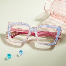 Cailey Square Pink Glasses0