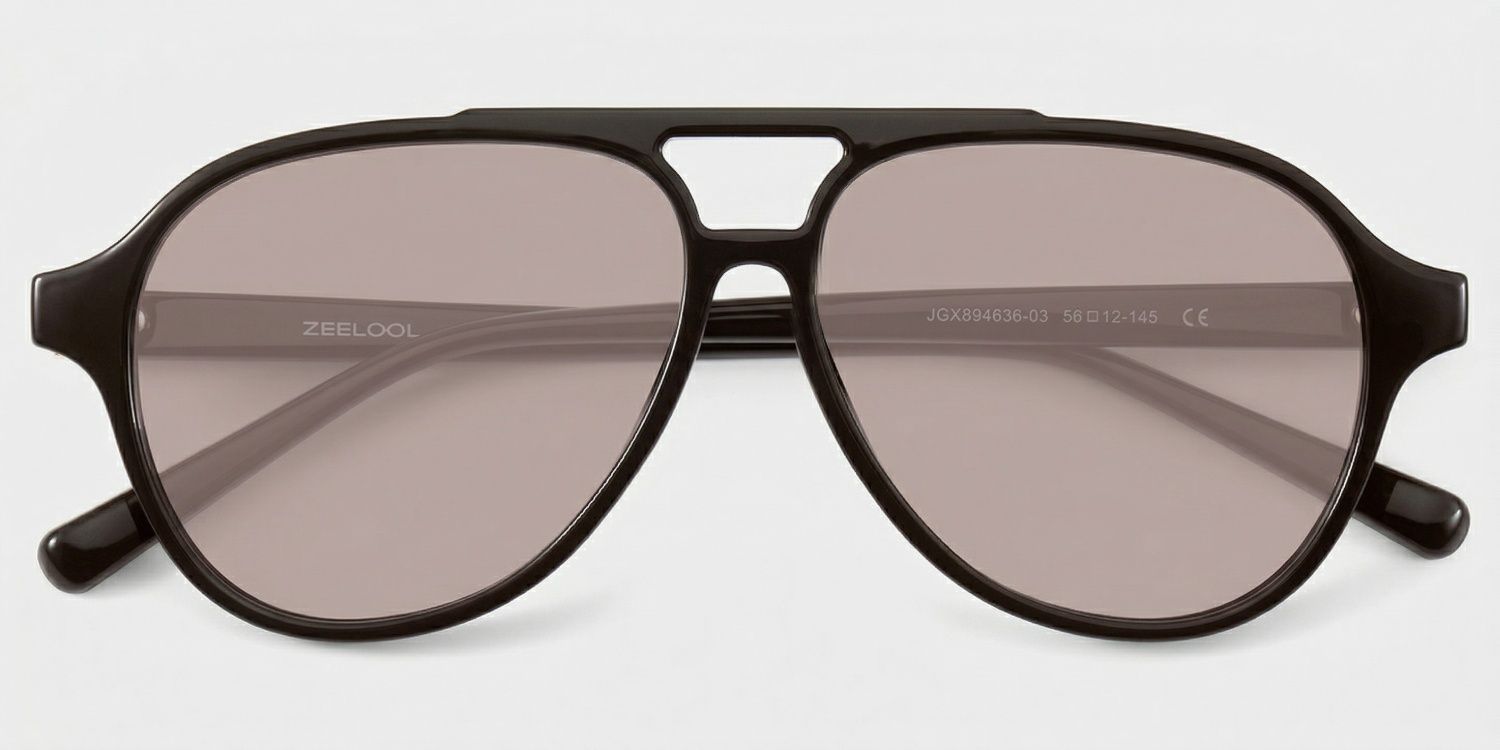 Drew Dark Brown Aviator Glasses for the Female | ZEELOOL1
