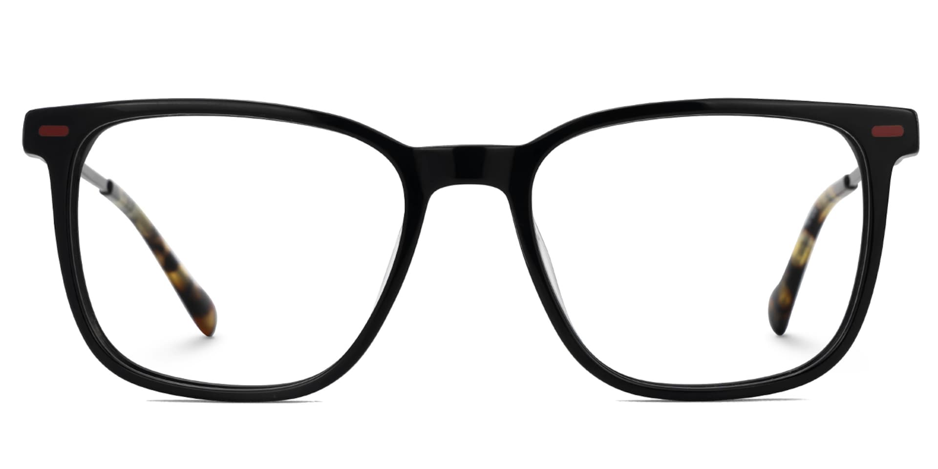 Dirrib Rectangle Black Color Frame Glasses for Men | Zeelool0
