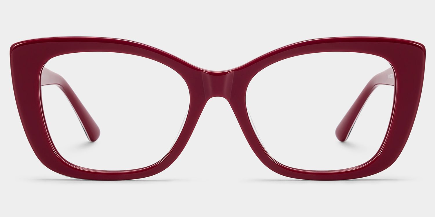 Lillian Red Cat-Eye Glasses | ZEELOOL1
