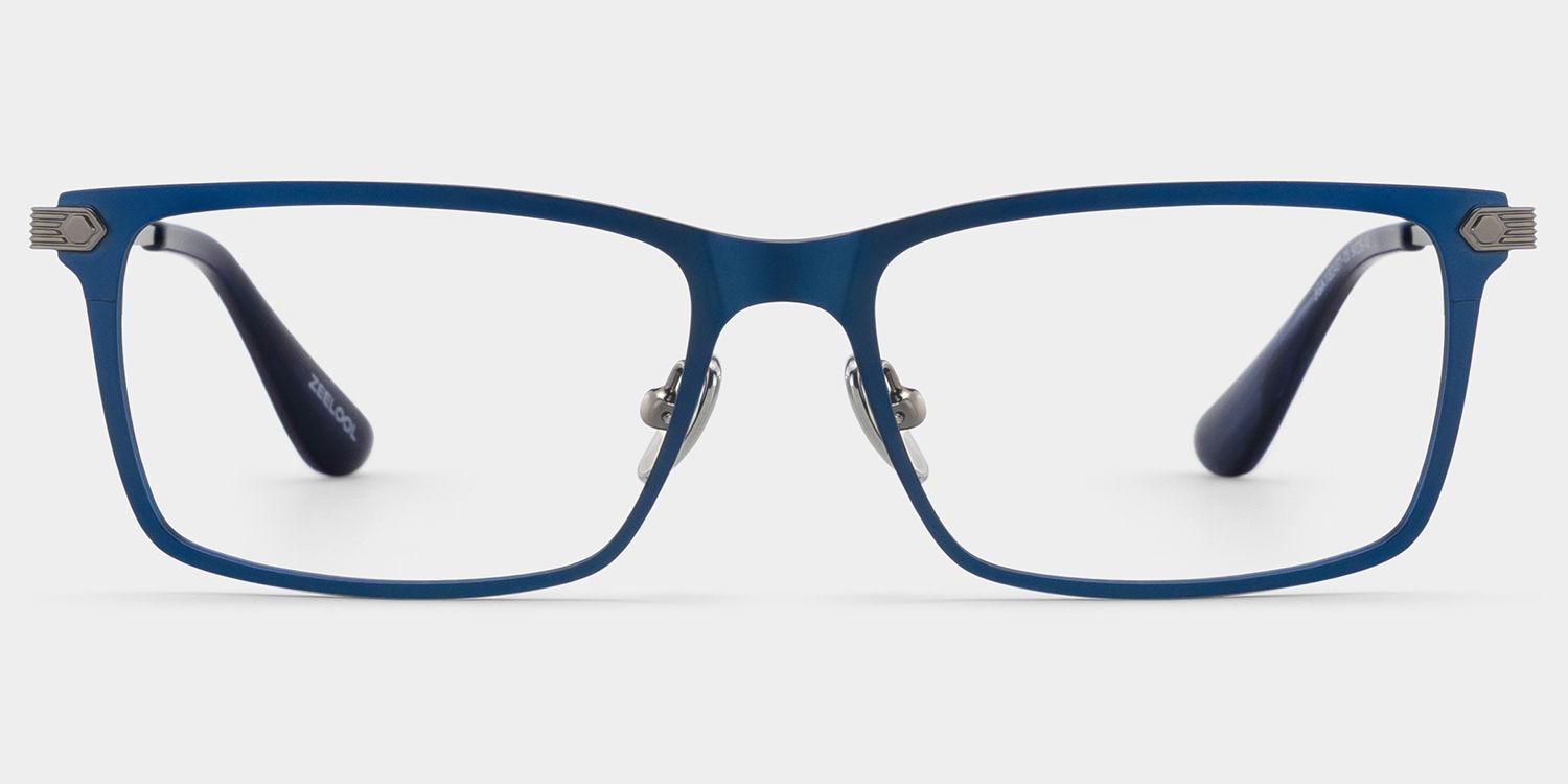 Alexander Black Thin Rectangle Glasses for Men | ZEELOOL