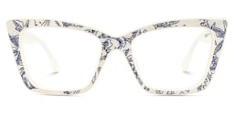 Mcnatt Cateye Blue Floral Glasses1
